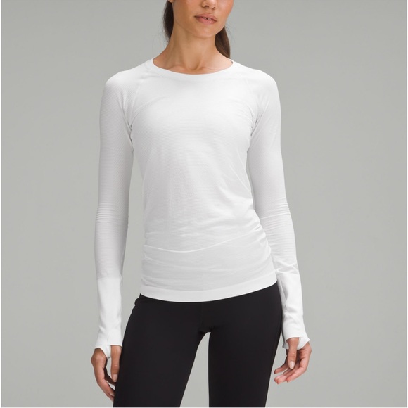 Lululemon White Swiftly Tech Long Sleeve Shirt - Picture 1 of 7